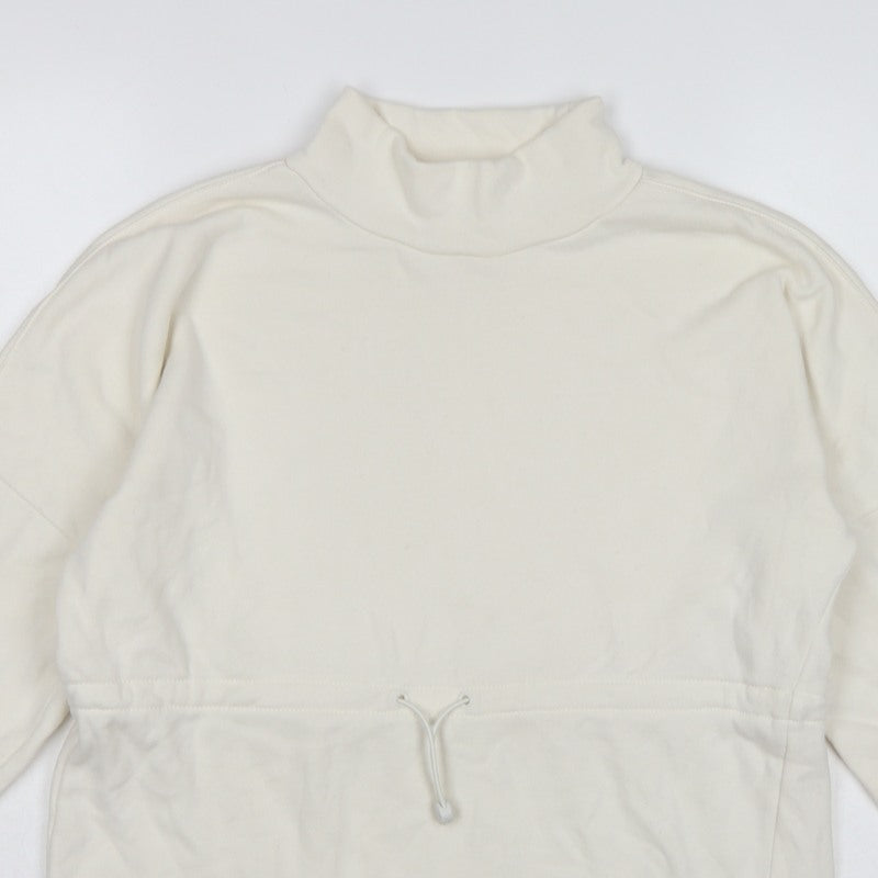 Marks and Spencer Women Ivory UK 8 High Neck Drawstring Sweatshirt