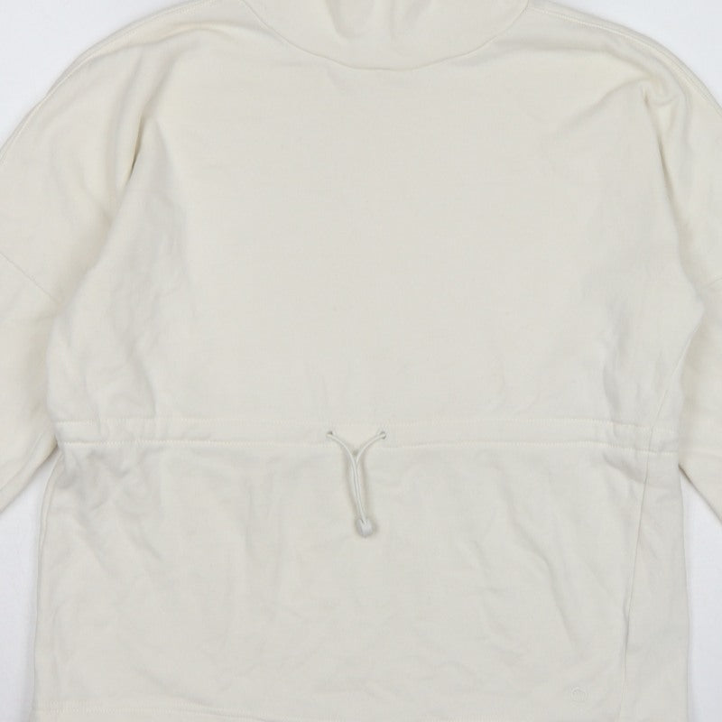 Marks and Spencer Women Ivory UK 8 High Neck Drawstring Sweatshirt