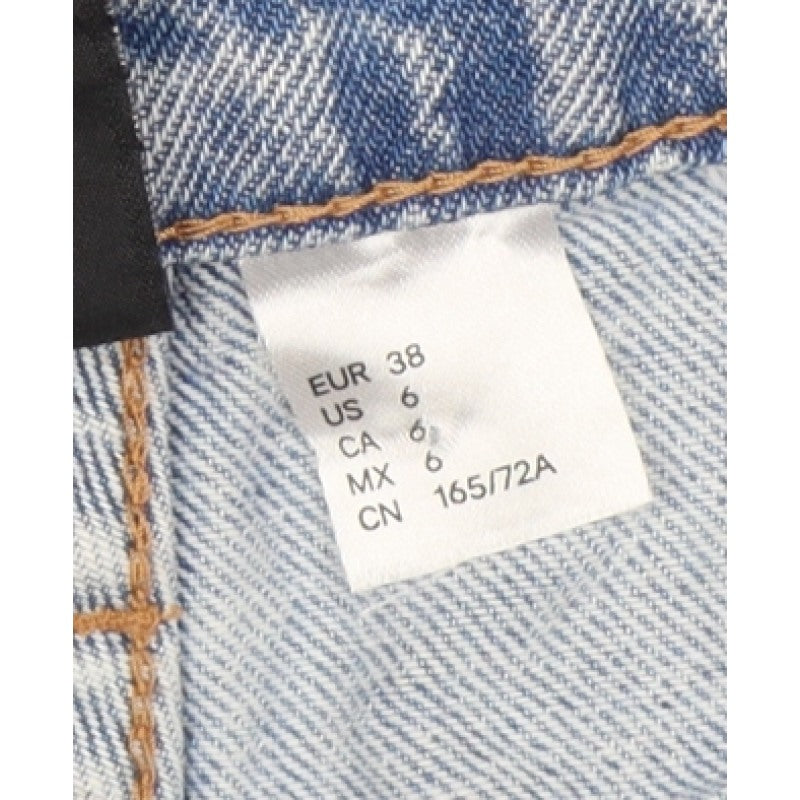 H&M Divided Women Blue Denim Culotte Shorts UK 10 High Rise