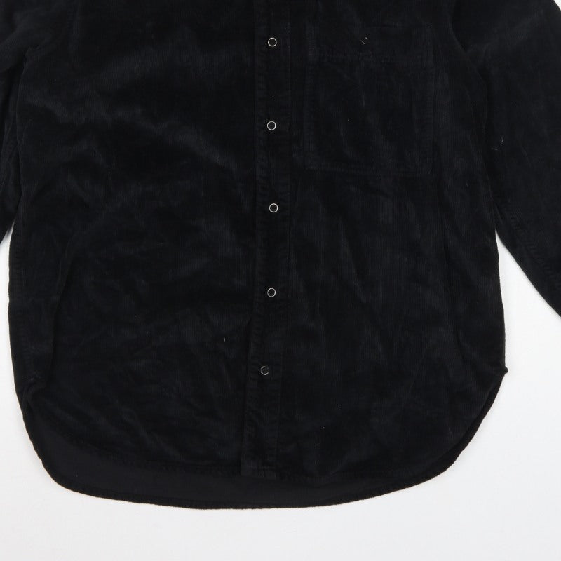 Additional view of Zara Men's Black S Relaxed Fit Corduroy Long Sleeve Button-Up Shirt