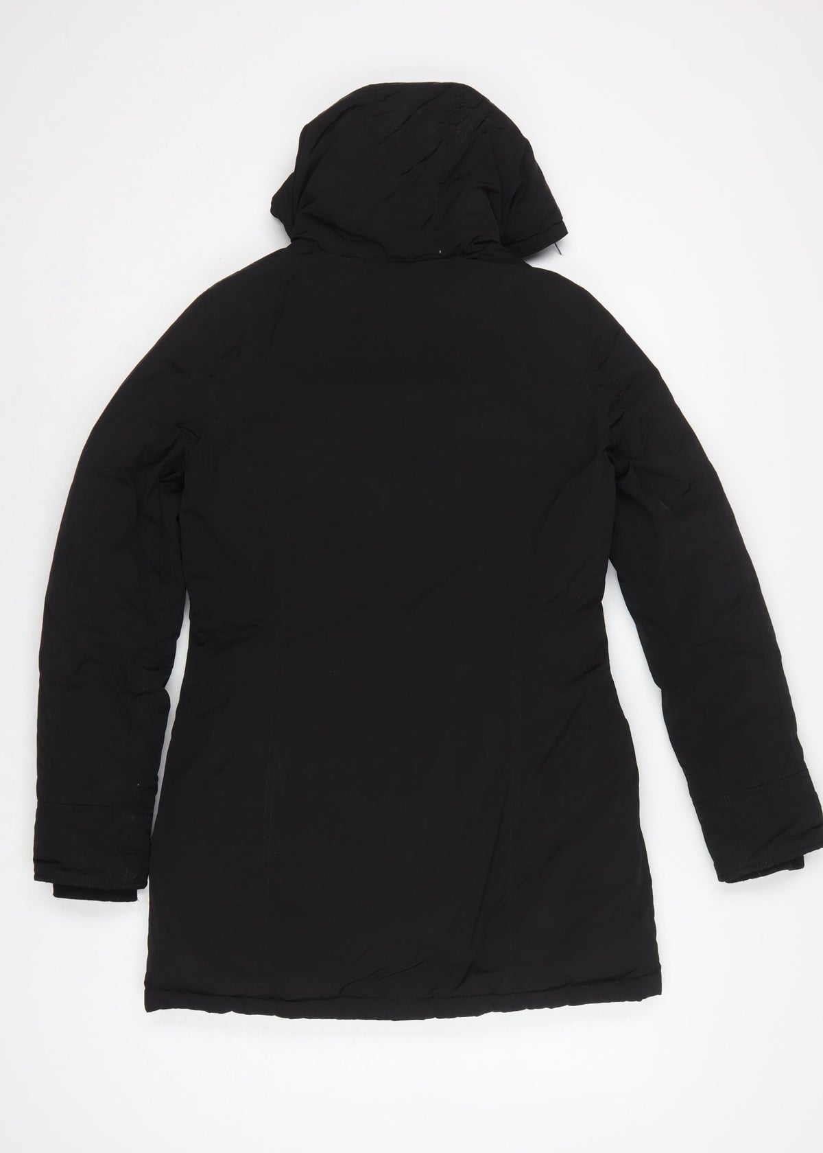 Woolrich Women’s Black XS Arctic Parka Hooded Down Fur Trim Coat