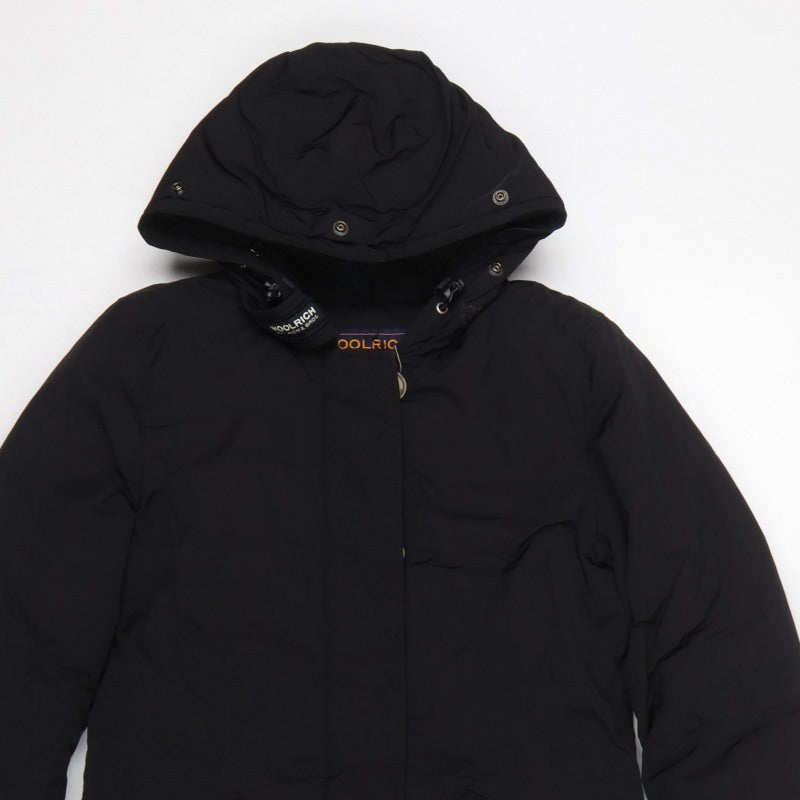 Woolrich Women’s Black XS Arctic Parka Hooded Down Fur Trim Coat