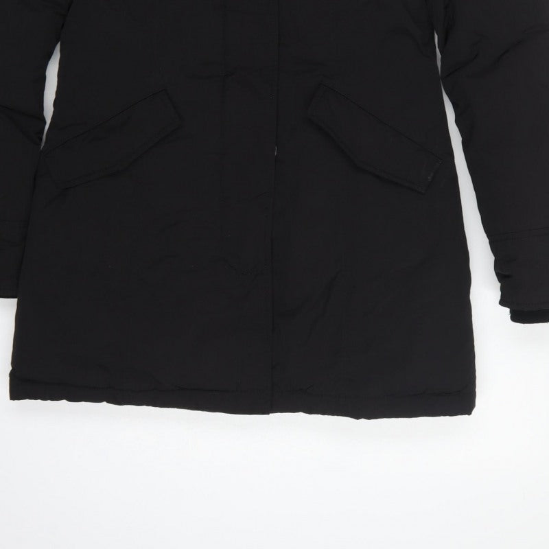 Woolrich Women’s Black XS Arctic Parka Hooded Down Fur Trim Coat
