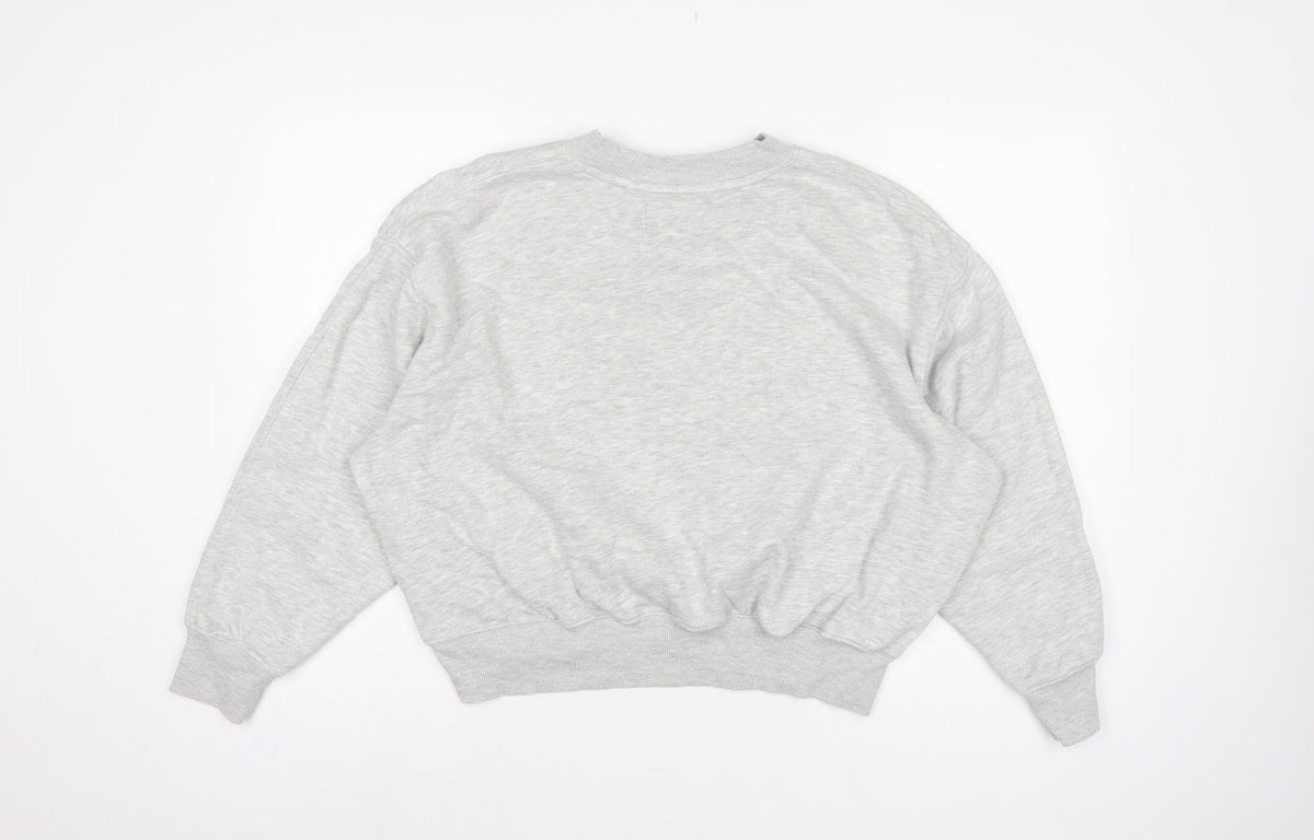 Next Women Grey S Pullover Sweatshirt Self Logo Crew Neck
