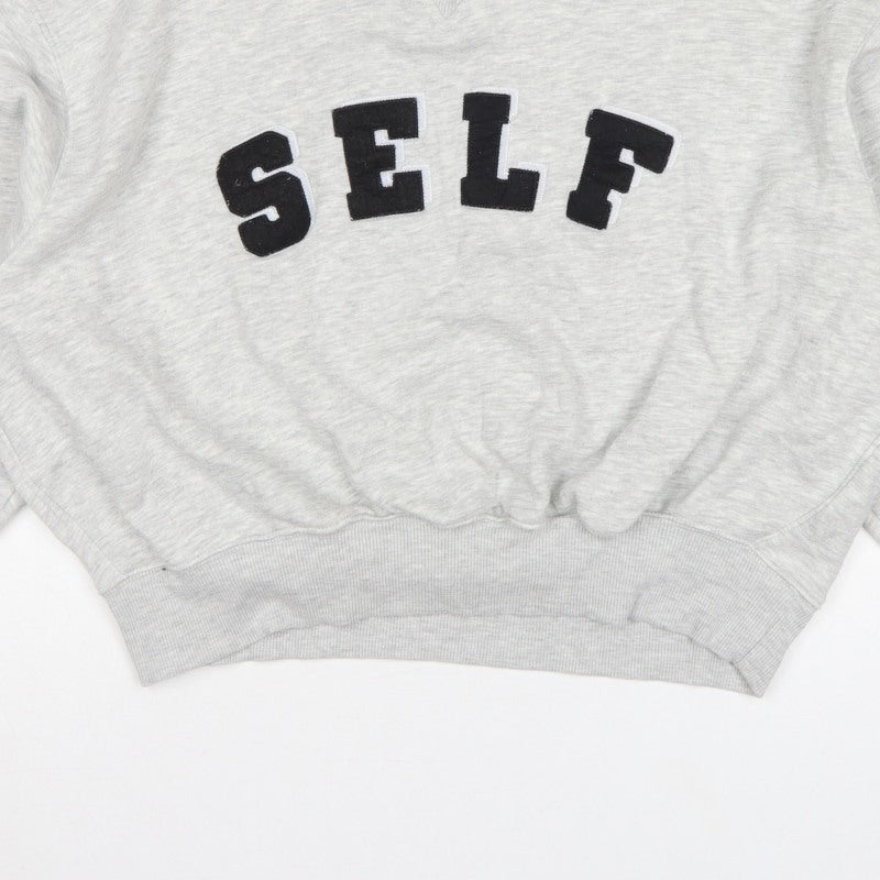 Next Women Grey S Pullover Sweatshirt Self Logo Crew Neck