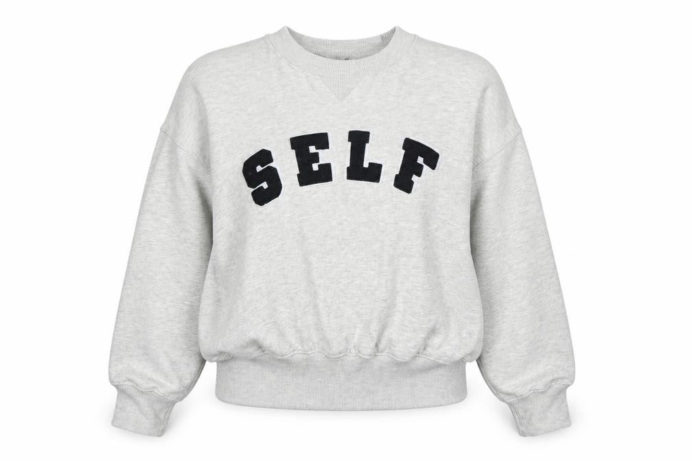 Next Women Grey S Pullover Sweatshirt Self Logo Crew Neck