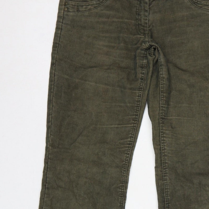 Mountain Beach Ocean Land Women's Green UK 10 Corduroy Bootcut Trousers