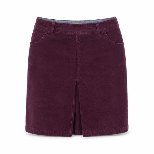 Fat Face Women Purple Size 10 Corduroy Pencil Knee Skirt Pockets