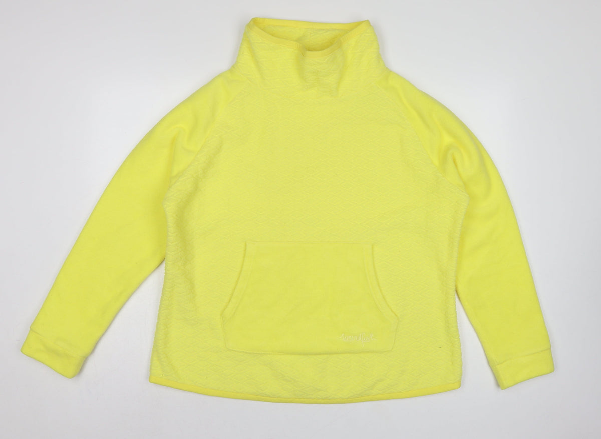 Weird Fish Women’s Yellow UK 20 Pullover Hooded Fleece Sweatshirt