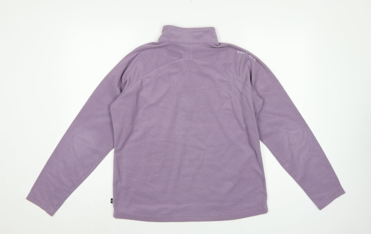 Columbia Women's Purple L 1/4 Zip Fleece Pullover Sweatshirt
