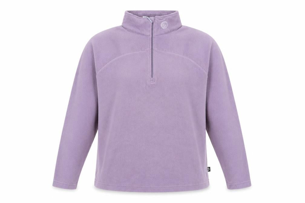 Columbia Women's Purple L 1/4 Zip Fleece Pullover Sweatshirt