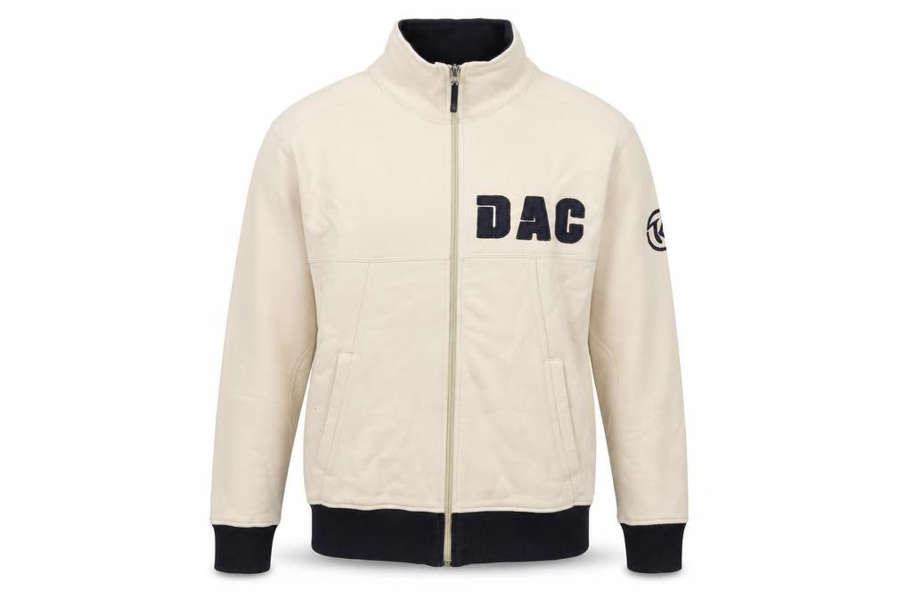 Duck and Cover Men’s Beige M Full Zip Fleece Sweatshirt Logo