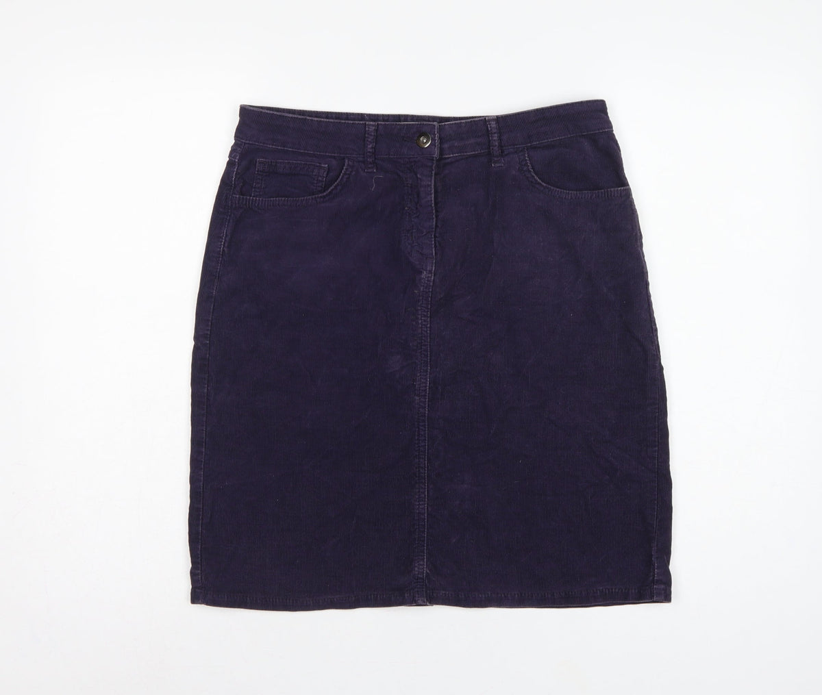 John Lewis Women’s Blue Corduroy Pencil Skirt Size 12 Knee Length