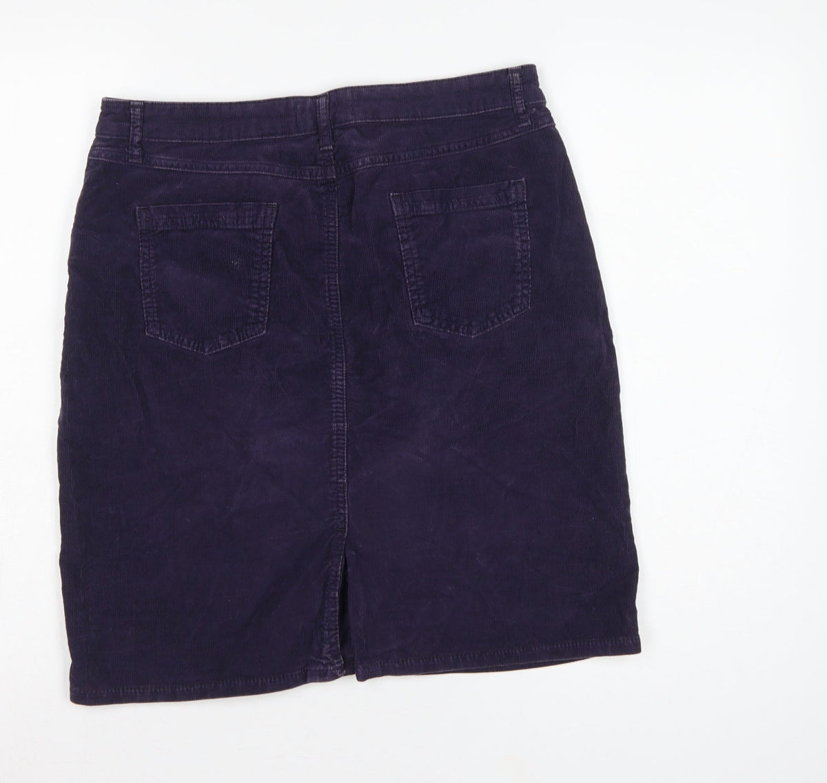 John Lewis Women’s Blue Corduroy Pencil Skirt Size 12 Knee Length