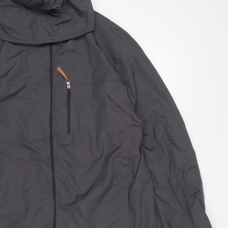 SAPULAS Men’s Black 3XL Hooded Outdoor Windbreaker Jacket