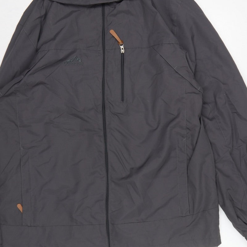 SAPULAS Men’s Black 3XL Hooded Outdoor Windbreaker Jacket