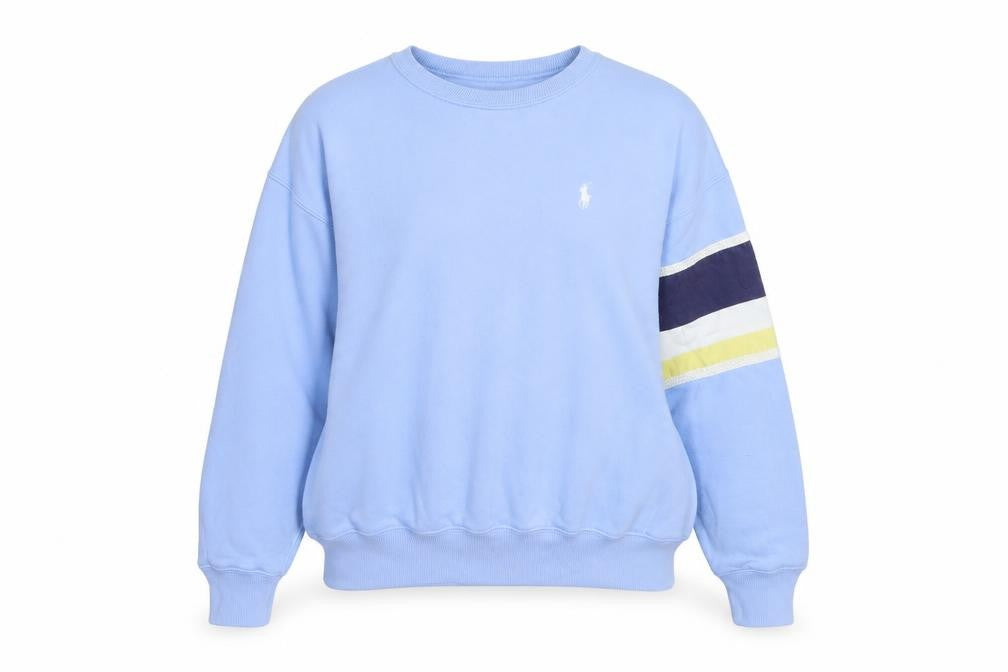 Polo Ralph Lauren Women Blue M Pullover Sweatshirt Logo Colourblock