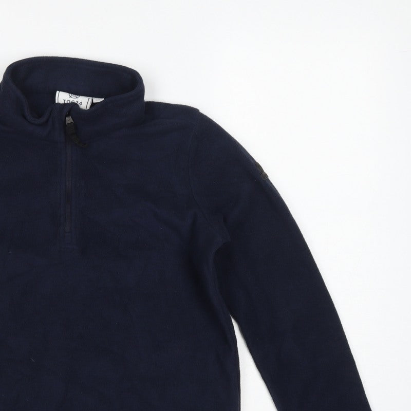 TOG24 Boys Blue 12-13 Years Fleece 1/4 Zip Pullover Sweatshirt