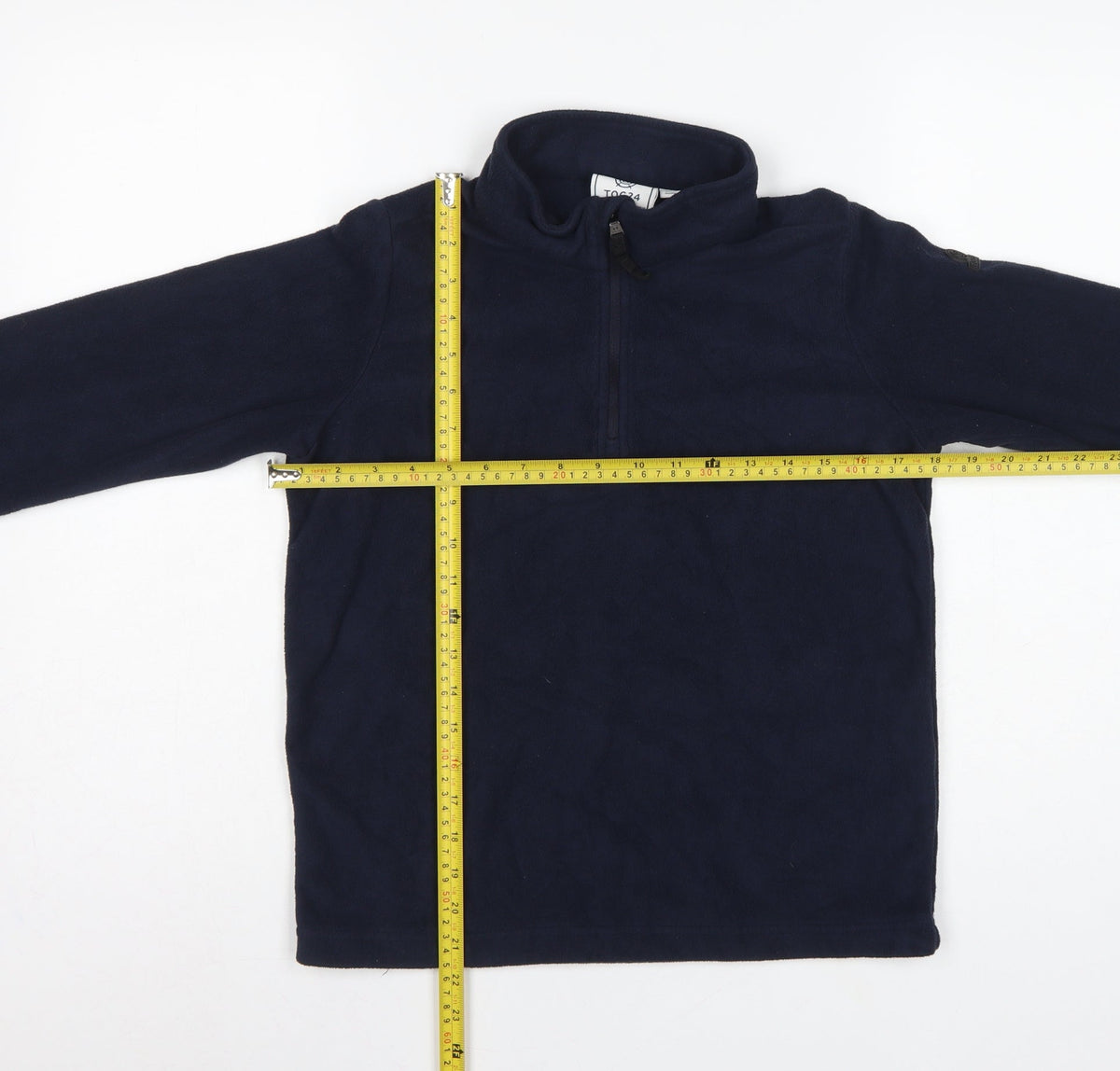 TOG24 Boys Blue 12-13 Years Fleece 1/4 Zip Pullover Sweatshirt