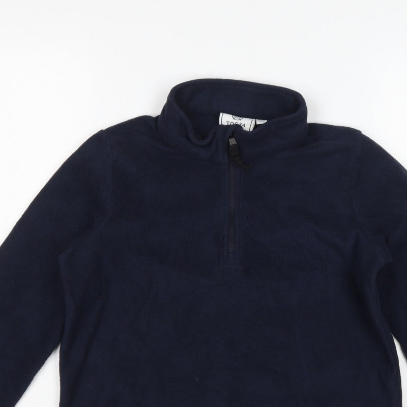 TOG24 Boys Blue 12-13 Years Fleece 1/4 Zip Pullover Sweatshirt