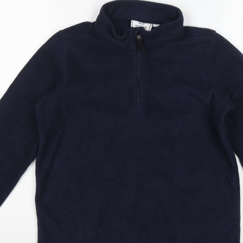 TOG24 Boys Blue 12-13 Years Fleece 1/4 Zip Pullover Sweatshirt