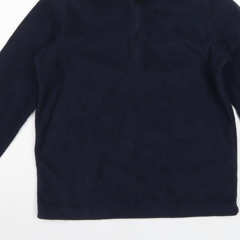 TOG24 Boys Blue 12-13 Years Fleece 1/4 Zip Pullover Sweatshirt