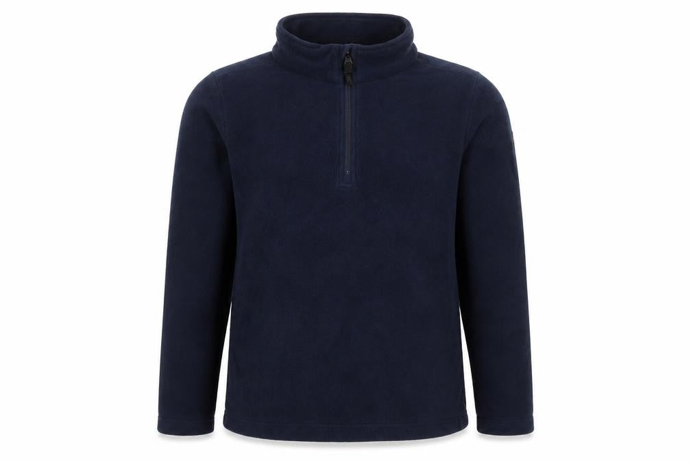 TOG24 Boys Blue 12-13 Years Fleece 1/4 Zip Pullover Sweatshirt