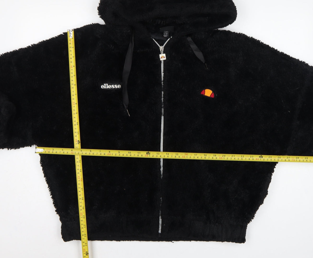 Ellesse Women’s Black UK 10 Giovanna Hooded Faux Fur Fleece Jacket