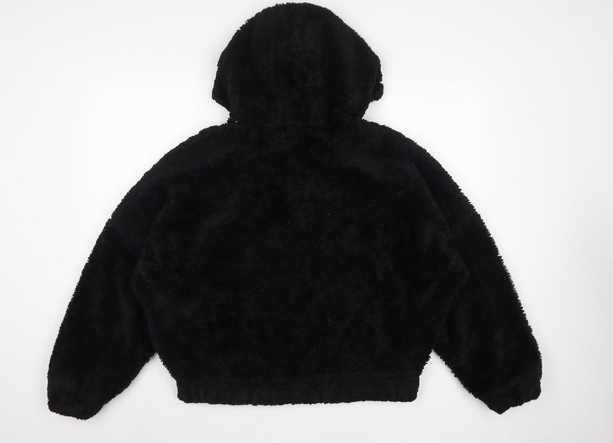 Ellesse Women’s Black UK 10 Giovanna Hooded Faux Fur Fleece Jacket