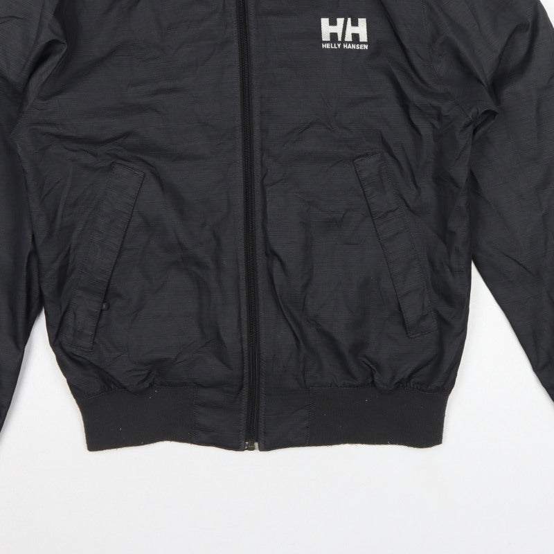 Helly Hansen Men's Black S Bomber Jacket Full Zip Logo Pockets