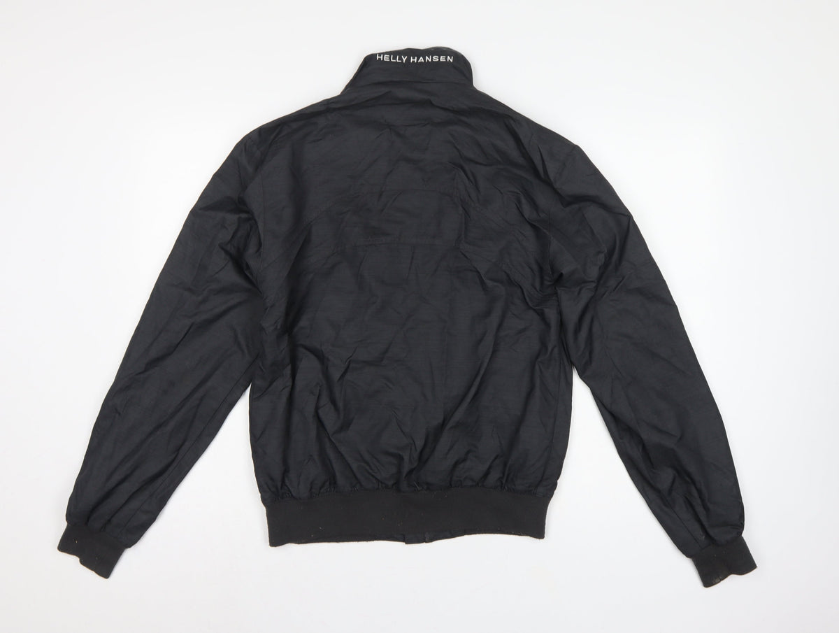 Helly Hansen Men's Black S Bomber Jacket Full Zip Logo Pockets