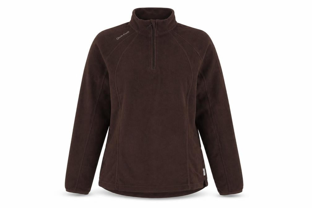 Quechua Women’s Brown XL 1/4 Zip Fleece Pullover Sweatshirt