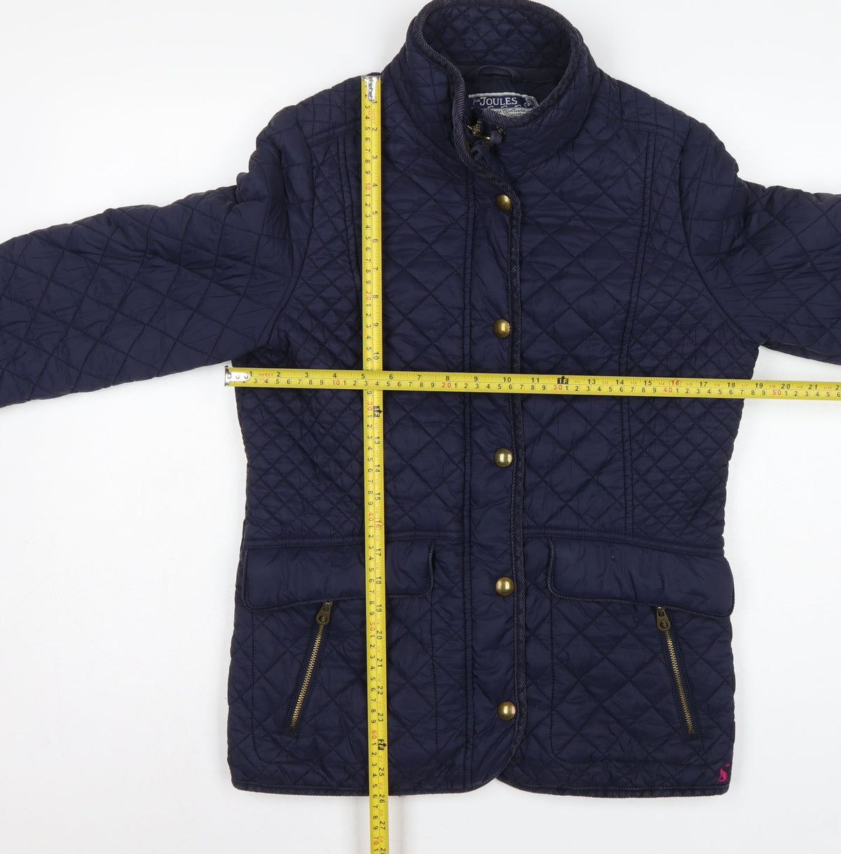 Joules Women’s Blue UK 14 Quilted Padded Mid-Length Jacket