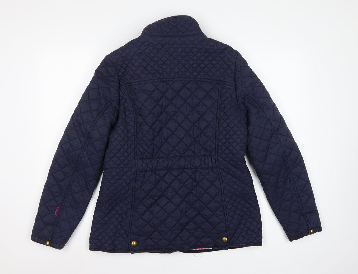 Joules Women’s Blue UK 14 Quilted Padded Mid-Length Jacket