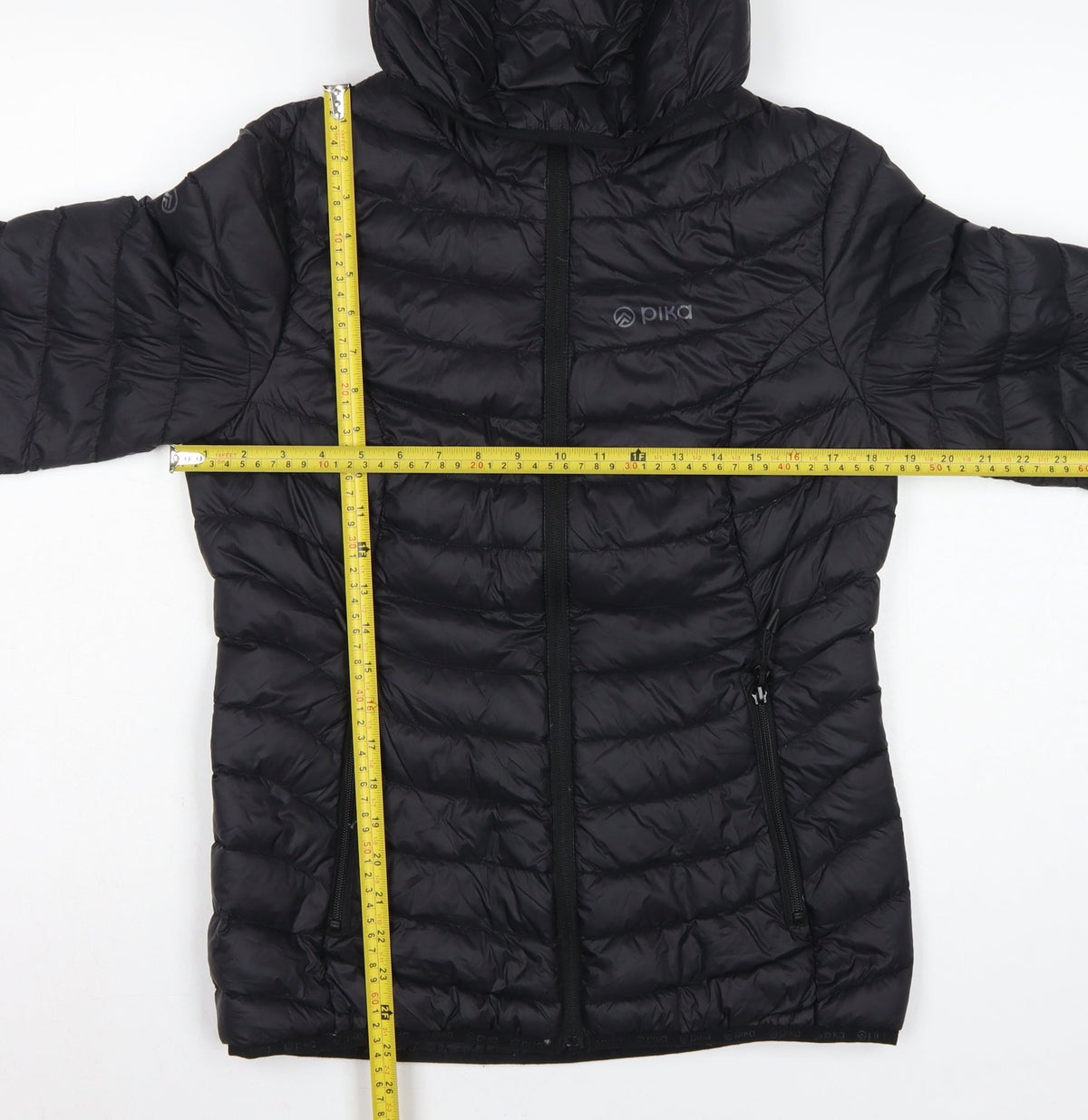 Pika Men's Black S Hooded Puffer Jacket Quilted Insulated Outdoor