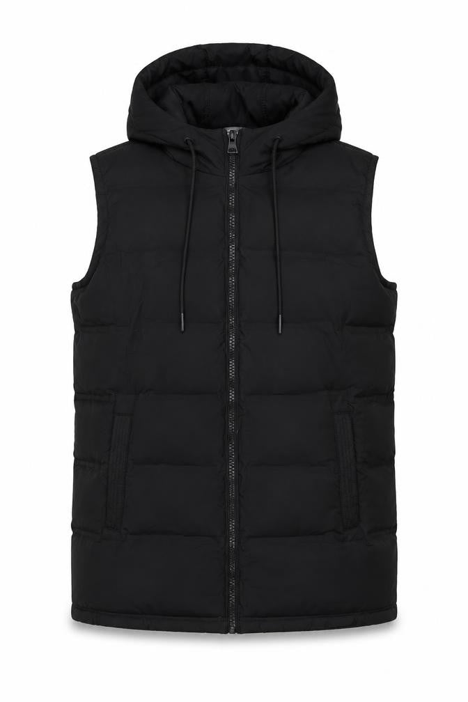 Dunnes Stores Women Black Size 18 Hooded Padded Longline Puffer Gilet