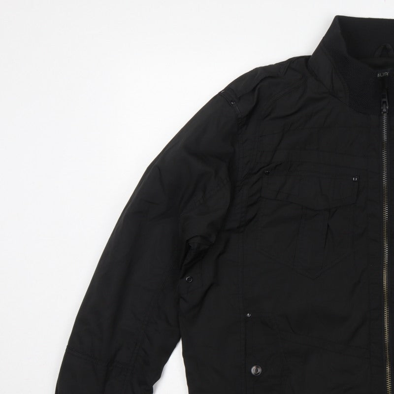 Burton London Men's Black XXL Bomber Jacket Zip Pockets Collared