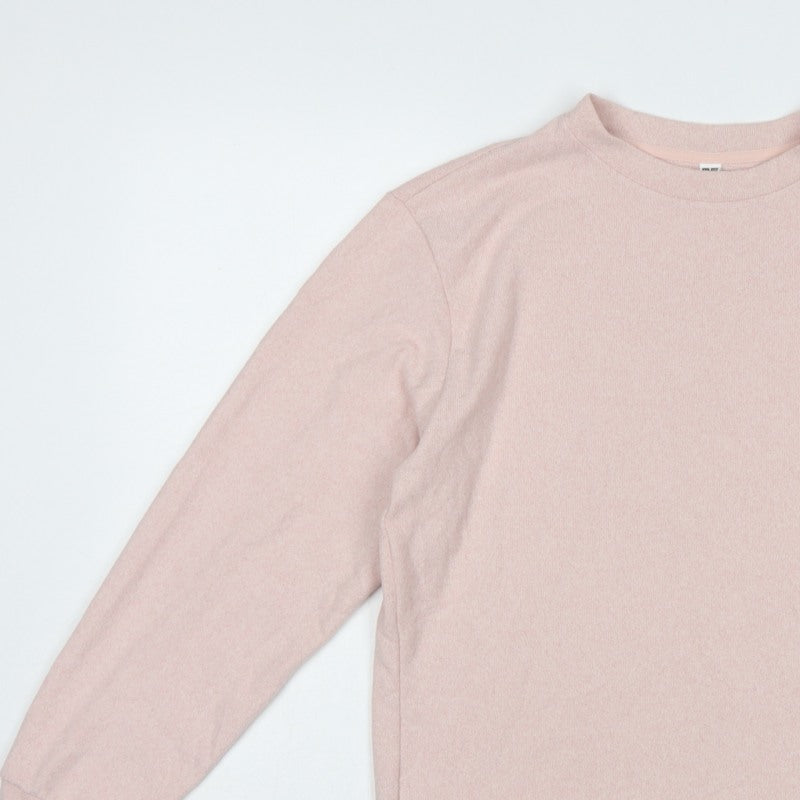 Uniqlo Women Pink XS Basic Crew Neck Long Sleeve Knit Top