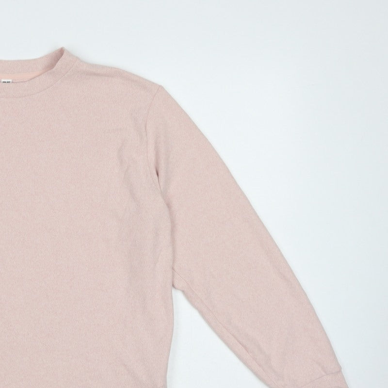 Uniqlo Women Pink XS Basic Crew Neck Long Sleeve Knit Top