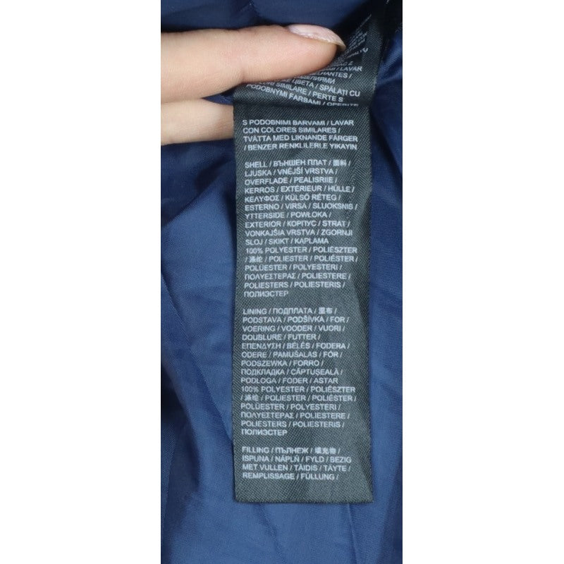 Tulipa Women's Blue UK 20 Long Quilted Hooded Puffer Coat