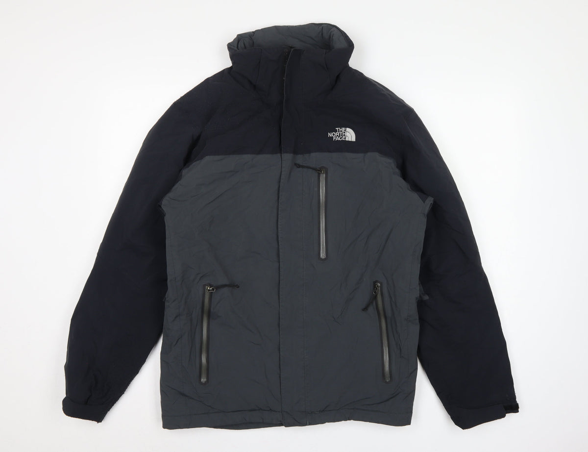 The North Face Men’s M Black Grey HyVent Insulated Hooded Jacket
