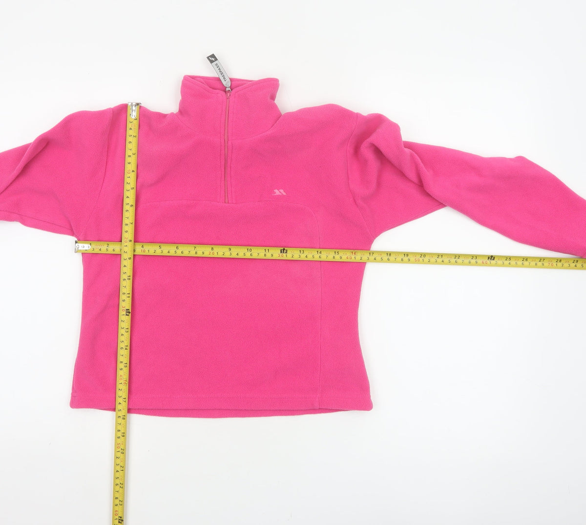 Trespass Girls Pink 9-10 Years Fleece 1/4 Zip Pullover Sweatshirt