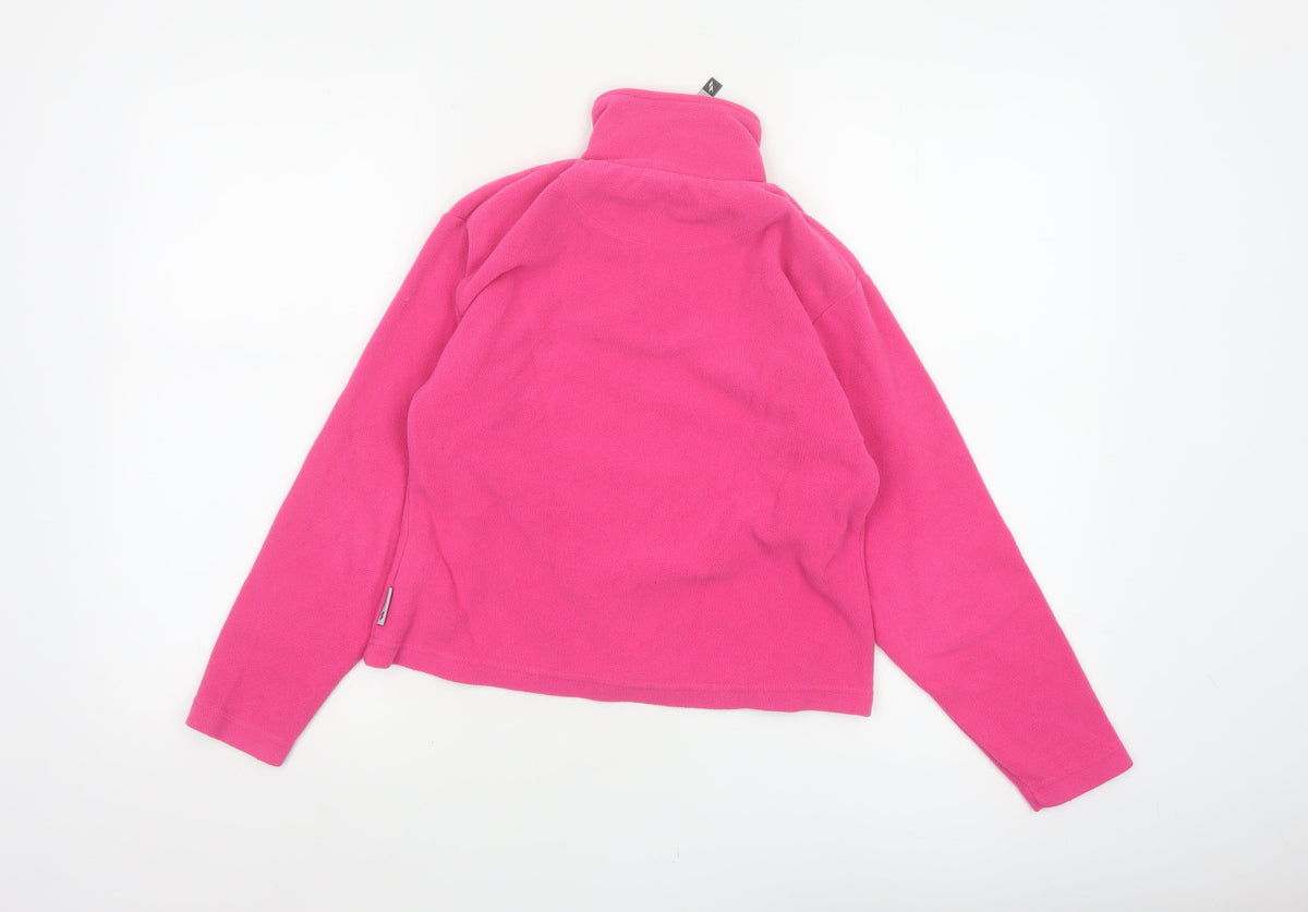 Trespass Girls Pink 9-10 Years Fleece 1/4 Zip Pullover Sweatshirt