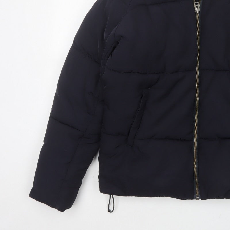 ASOS Men’s Black M Puffer Jacket Quilted Insulated Full Zip