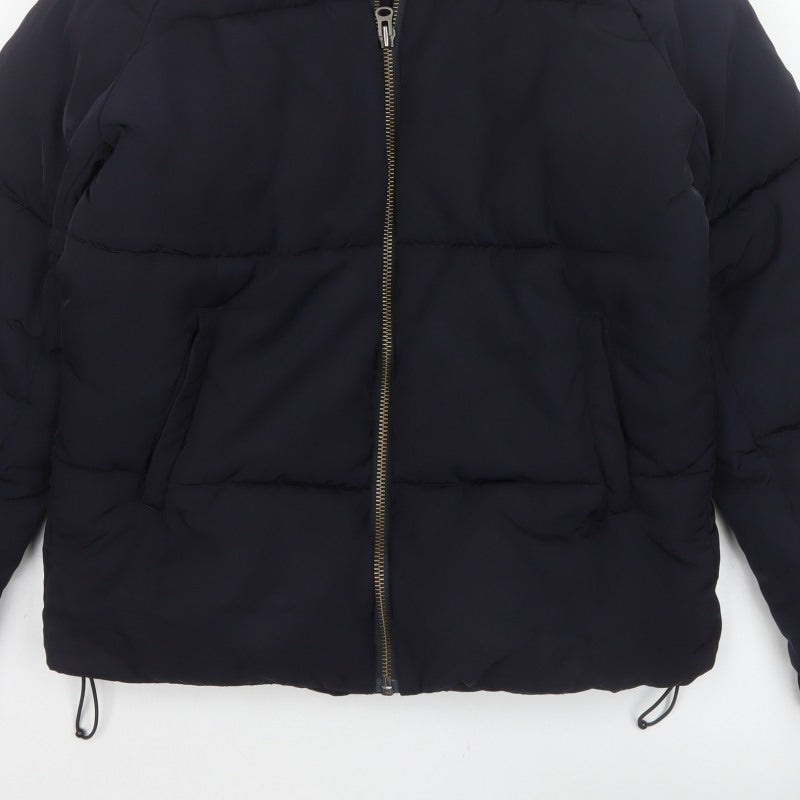 ASOS Men’s Black M Puffer Jacket Quilted Insulated Full Zip