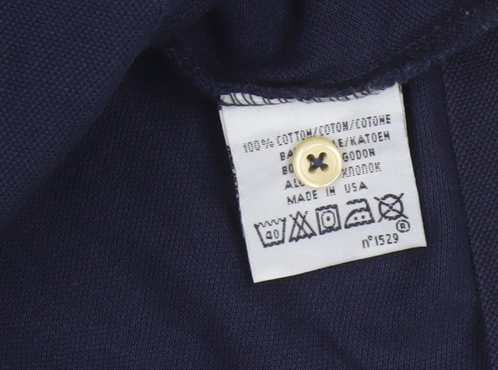 Polo Ralph Lauren Men's Blue 2XL Custom Fit Cotton Short Sleeve Polo