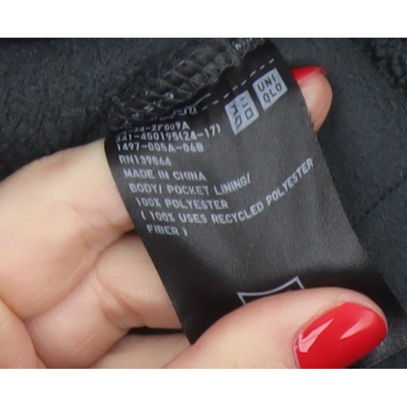 Uniqlo Women’s Black XS Fleece Full Zip Collared Jacket