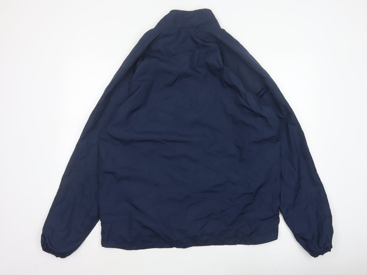 Umbro Men’s Blue 2XL Windbreaker Jacket Full Zip Sports Logo