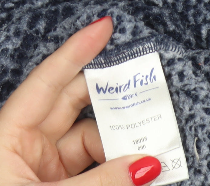 Weird Fish Women’s Blue Size 10 1/4 Zip Fleece Pullover Sweatshirt