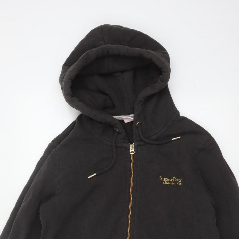Superdry Women’s Black UK 14 Full Zip Hooded Logo Sweatshirt